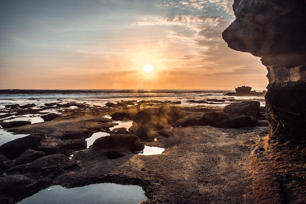 A beautiful view of Tanah Lot Temple located in Bali Indonesia