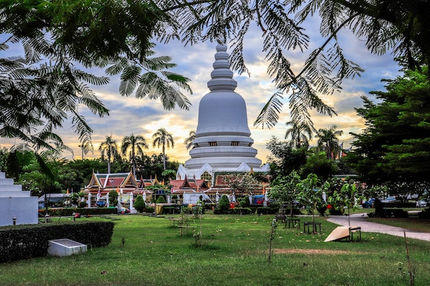 A beautiful view of Wat Mahathat buddhist temple located in Bangkok Thailand