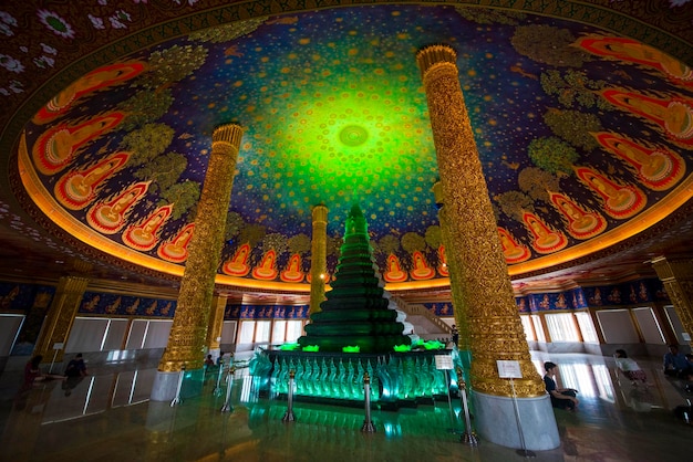 A beautiful view of Wat Paknam temple in Bangkok Thailand