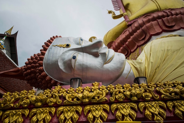 A beautiful view of Wat Paknam temple in Bangkok Thailand