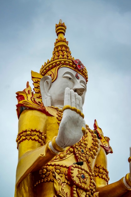 A beautiful view of Wat Paknam temple located in Bangkok Thailand