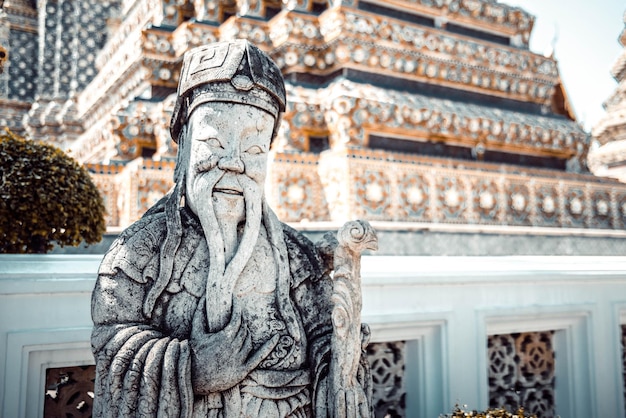 A beautiful view of Wat Pho temple located in Bangkok Thailand