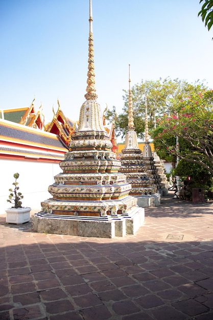 A beautiful view of Wat Pho temple located in Bangkok Thailand