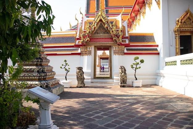 A beautiful view of Wat Pho temple located in Bangkok Thailand