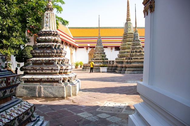 A beautiful view of Wat Pho temple located in Bangkok Thailand