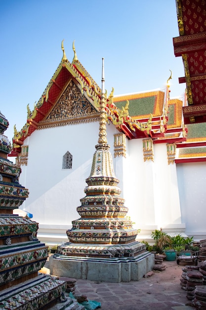 A beautiful view of Wat Pho temple located in Bangkok Thailand