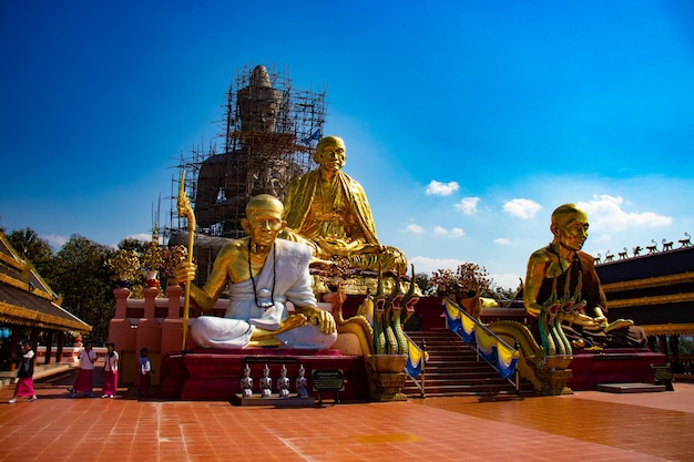 A beautiful view of Wat Saeng Kaeo temple located in Chiang Rai Thailand