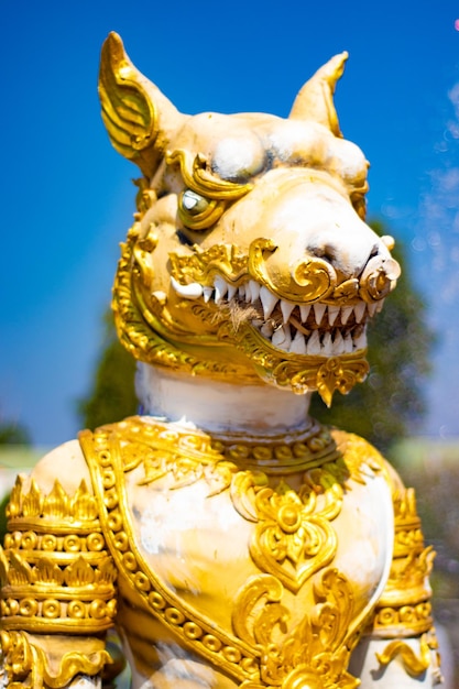 A beautiful view of Wat Saeng Kaeo temple located in Chiang Rai Thailand