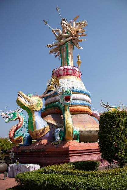 A beautiful view of Wat Saeng Kaeo temple located in Chiang Rai Thailand