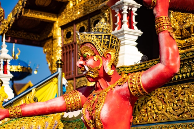 A beautiful view of Wat Saeng Kaeo temple located in Chiang Rai Thailand