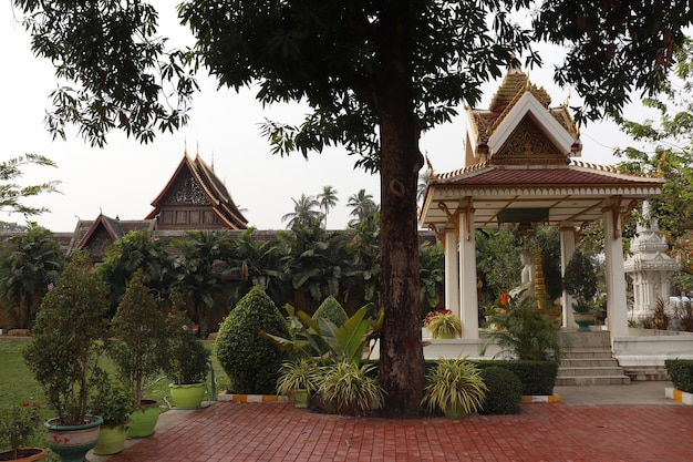 A beautiful view of wat sisaket temple located in Vientiane Laos