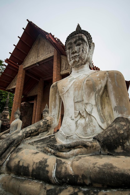 A beautiful view of Wat Yai Chai Mongkhol temple in Ayutthaya Thailand