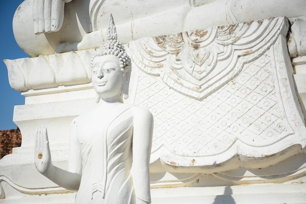 A beautiful view of Wat Yai Chai Mongkhol temple located in Ayutthaya Thailand