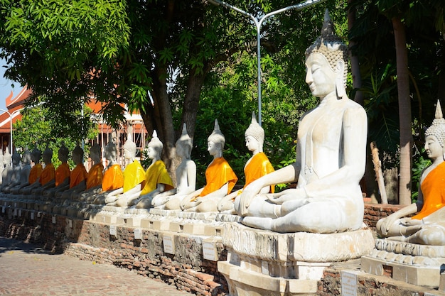 A beautiful view of Wat Yai Chai Mongkhol temple located in Ayutthaya Thailand