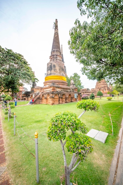 A beautiful view of Wat Yai Chai Mongkhon temple located in Ayutthaya Thailand