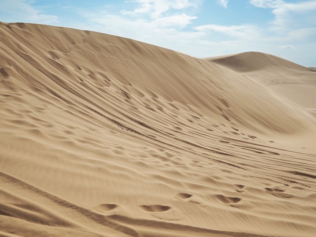 Beautiful view of white sand dunes