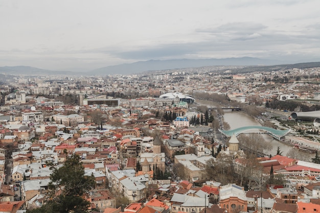 Beautiful viewpoint of Tbilisi city, Georgia