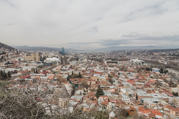 Beautiful viewpoint of Tbilisi city, Georgia