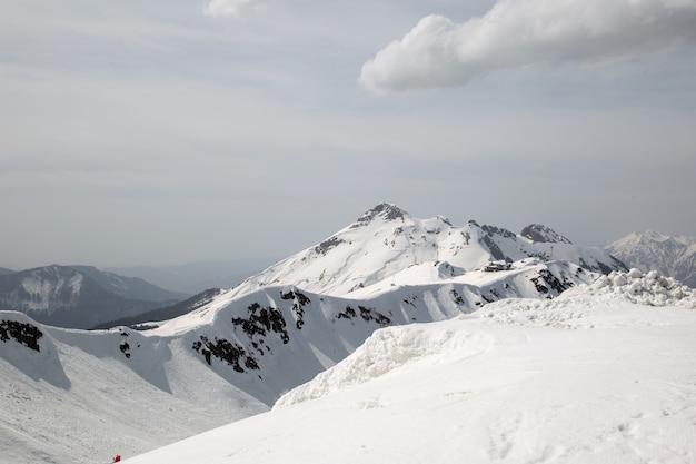 Beautiful views of snowcapped mountains