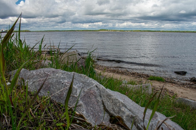 The beautiful volga river coast