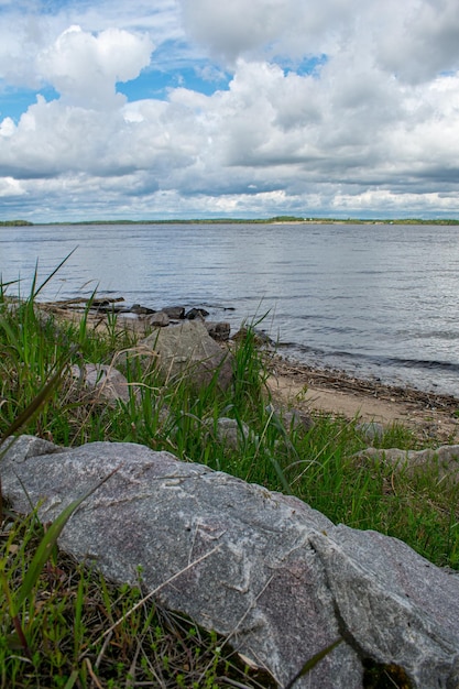 The beautiful volga river coast