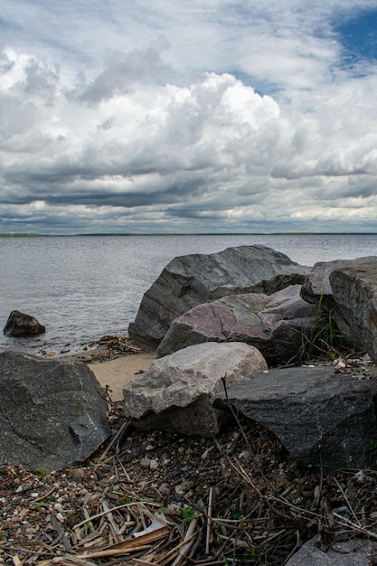 The beautiful volga river coast