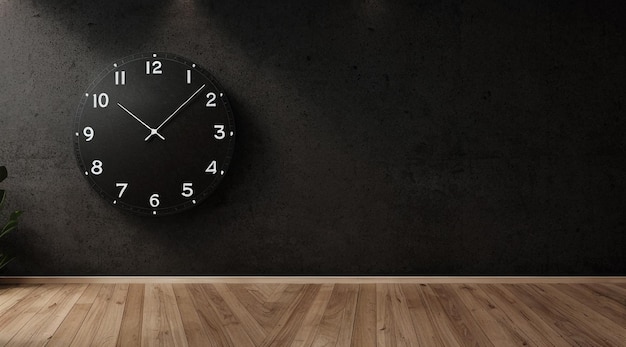 beautiful wall clock with a dark background