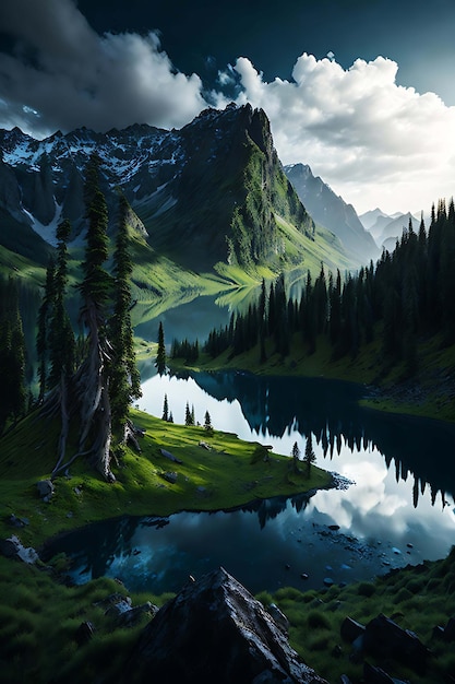 Beautiful wallpapers Captivating Nature Landscapes Generative Ai