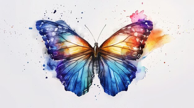 Beautiful Watercolor butterfly illustration