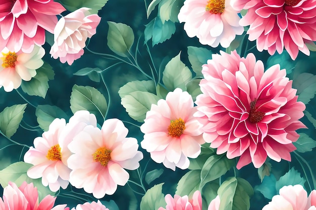 Beautiful watercolor floral background