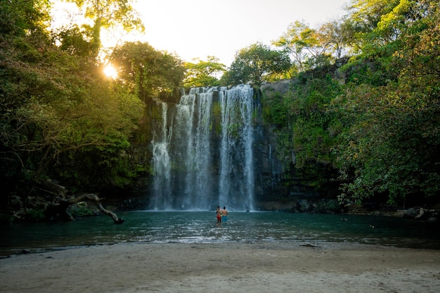 Beautiful waterfall in Costa Rica Llanos de Cortez Waterfall