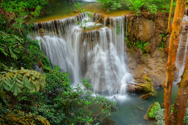 Beautiful waterfall in deep forest