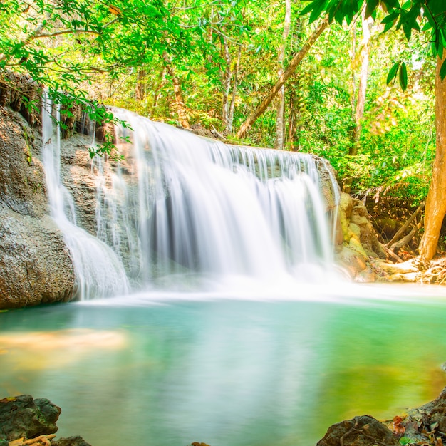 Beautiful waterfall in deep forest