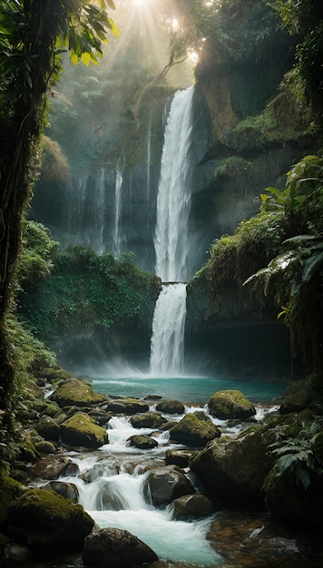 Beautiful waterfall in the forest