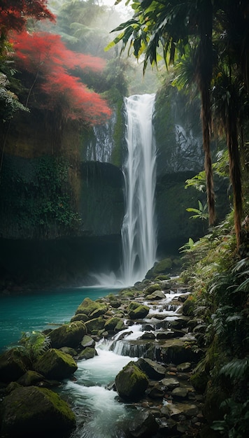 Beautiful waterfall in the forest