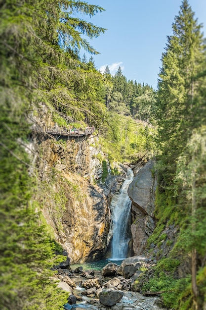 Beautiful waterfall river