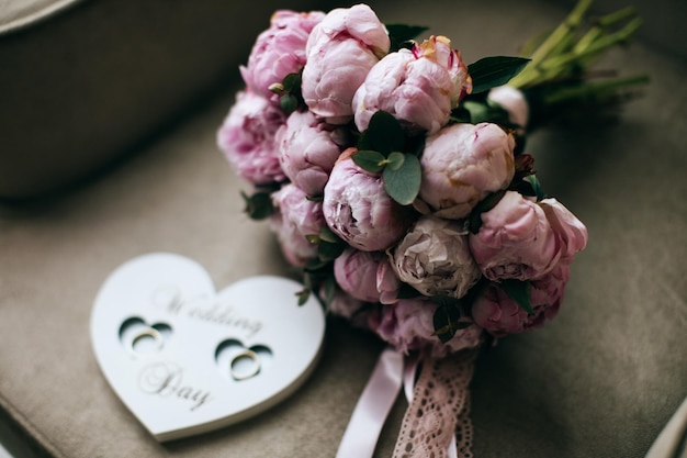 Beautiful Wedding bouquet of pink tulipsx9