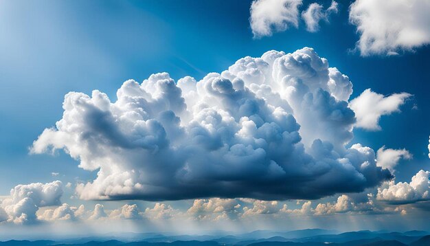 Beautiful white cloud on blue sky nature background