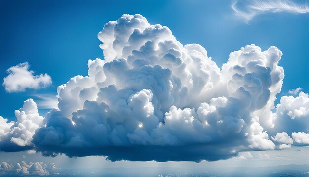 Beautiful white cloud on blue sky