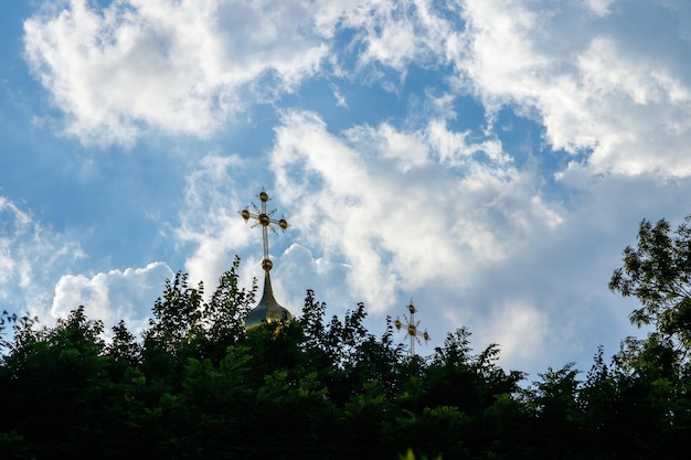 Beautiful white clouds against the blue sky