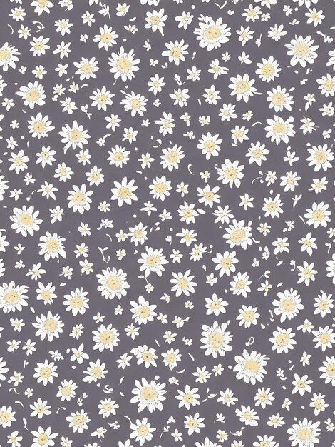 beautiful white daisy flower with yellow core flower pattern background