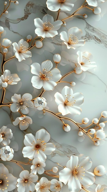 a beautiful white floral design by person