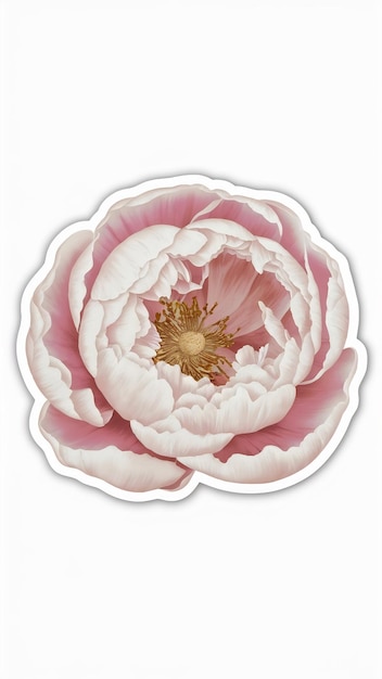 Photo beautiful white peony sticker