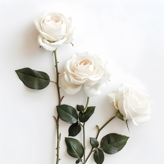 Beautiful white roses isolated