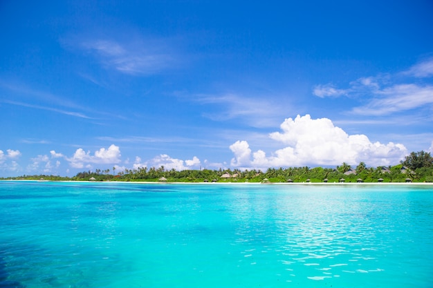 Beautiful white sand beach and turquoise clean water