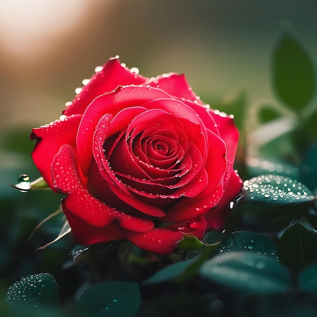 A beautiful wildgrowing red rose background