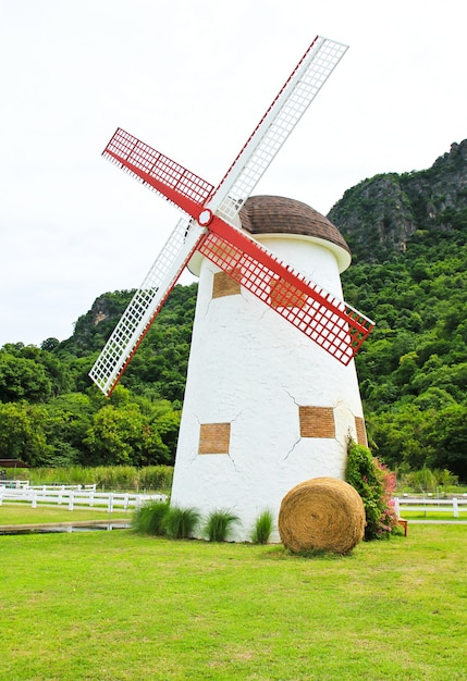 Beautiful windmill landscape in Thailand