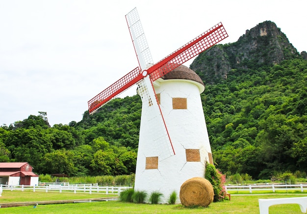 Beautiful windmill landscape in Thailand