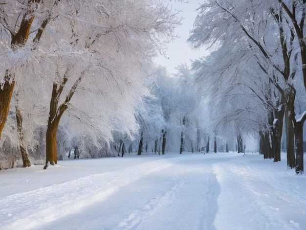 beautiful winter tree