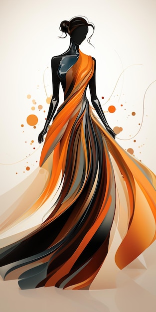 Beautiful Woman Creative and Artistic Design A Gradient Background with a Subtle Color Scheme